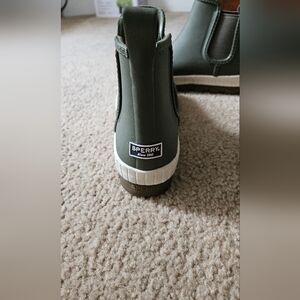 Sperry Chelsea Torrent Rain Boots, Green, Size 11